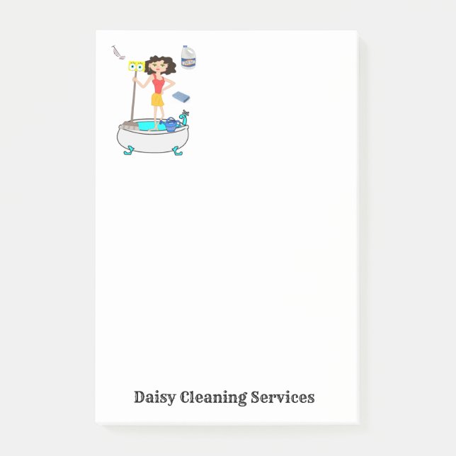 Nota de Servicios de Limpieza Post it (Anverso)