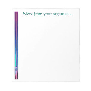 Nota de su bloc de notas organista