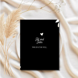 Nota de tarjeta de agradecimiento Floral de boda e