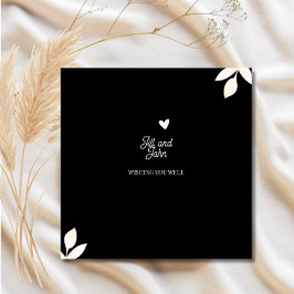 Nota de tarjeta de agradecimiento nupcial Floral n