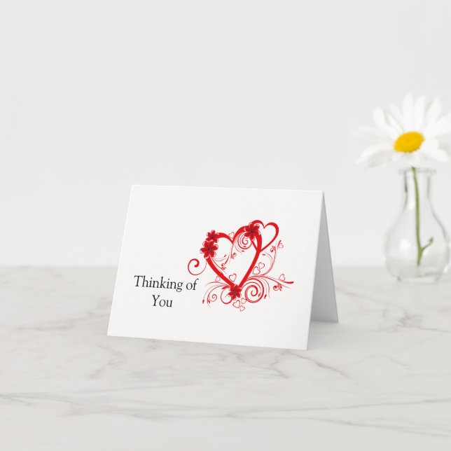 Nota de tarjeta postal pensando en ti (Planta pequeña)