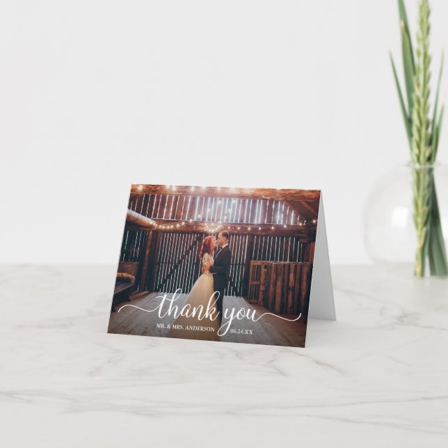 Nota del Boda de fotografía de caligrafía rusa mod (Anverso)