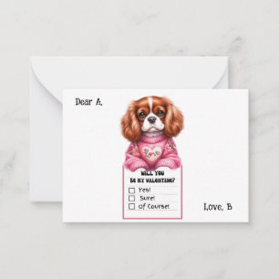 Nota del Día de San Valentín del Cavalier King Cha