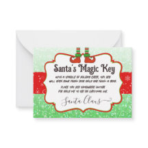 Nota del duende de Navidad de la llave mágica de S