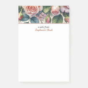 Nota Del Notepad De Rosas De Escritorio Personaliz