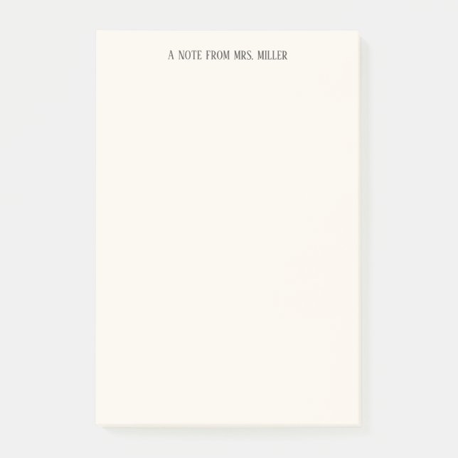 Nota del profesor simple y elegante (Anverso)