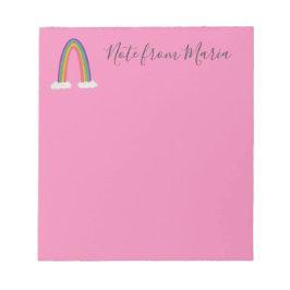 Nota desde - Bloc de notas rosa personalizado