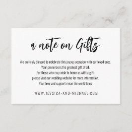 💍 nota elegante Minimalista sobre regalos