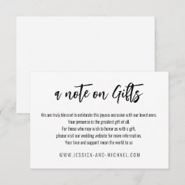💍 nota elegante Minimalista sobre regalos