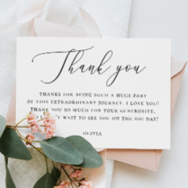 Nota elegante para despedida de soltera | Letra mi