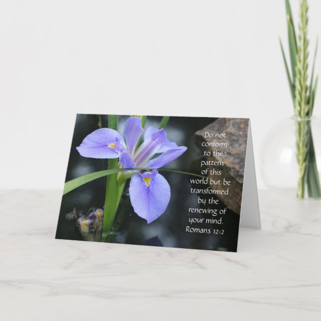 Nota floral con escritura Verse de romanos (en bla (Anverso)