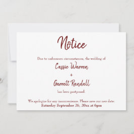 Nota: Invitación Boda pospuesta en Borgoña