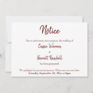 Nota: Invitación Boda pospuesta en Borgoña