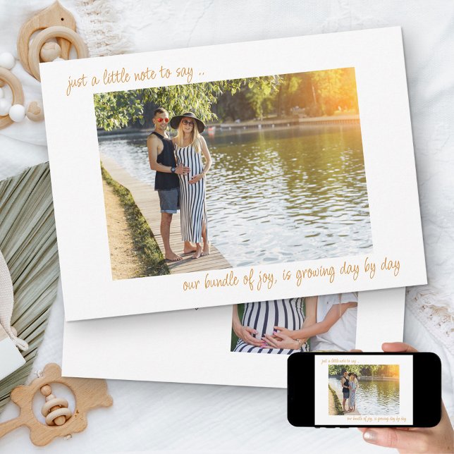 Nota manuscrita casual para el embarazo de la foto (Subido por el creador)