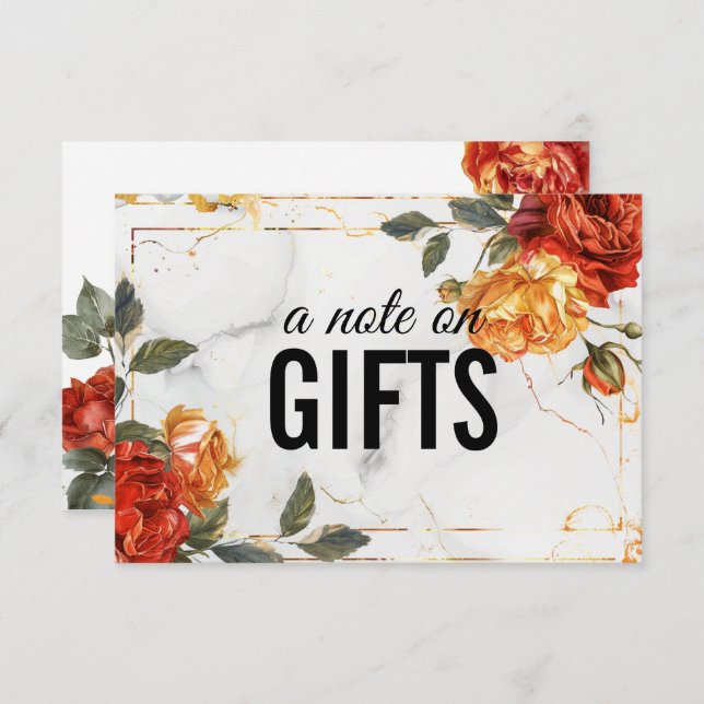 Nota media sobre los regalos Marble Dreams Naranja (Anverso / Reverso)