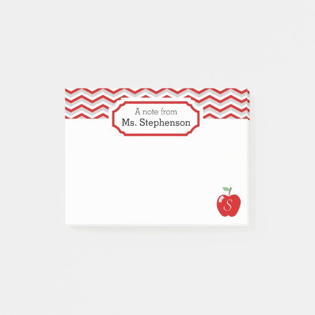 Nota Monogramada del maestro de Apple Cute Red Che (Anverso)