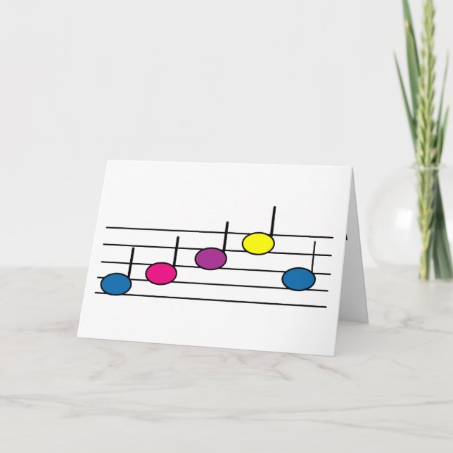 Nota musical Colorida (Anverso)