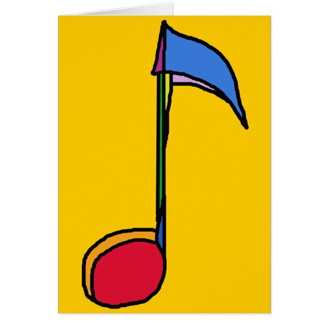 nota musical colorida (Frente)