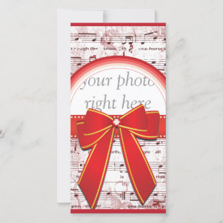 Nota musical de navidades con tarjeta de foto de c
