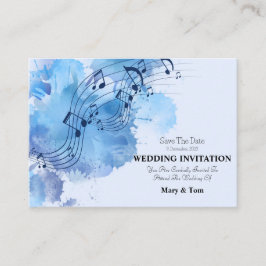 Nota musical Elegante invitación a la boda