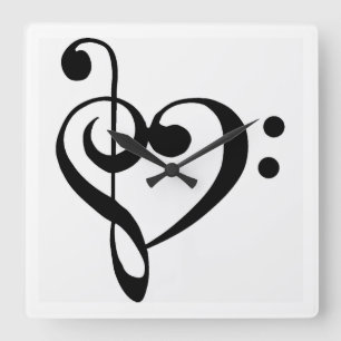 "NOTA MUSICAL EN FORMA DE CORAZÓN" RELOJ