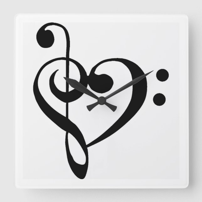 "NOTA MUSICAL EN FORMA DE CORAZÓN" RELOJ (Anverso)