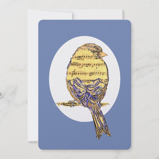 Nota musical Invitación Personalizado de retiro de (Anverso)