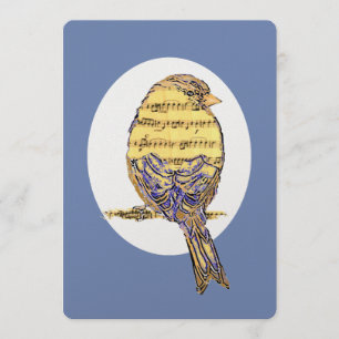 Nota musical Invitación Personalizado de retiro de