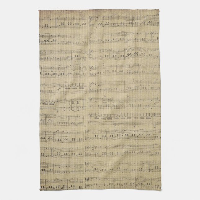 nota musical Patrón de música Tema Cocina Toalla (Vertical)