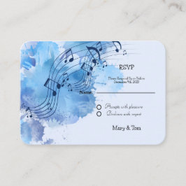Nota musical Tarjeta de gabinete elegante RSVP
