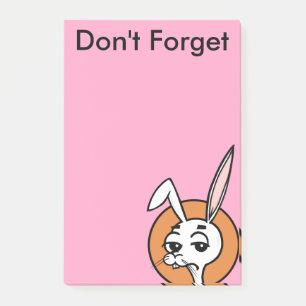 NOTA NOTEPAD DE FUNNY PERSONALIZADO STYLE RABBIT P