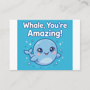 Nota para lonchera Whale Amazing — Tarjeta de ánim
