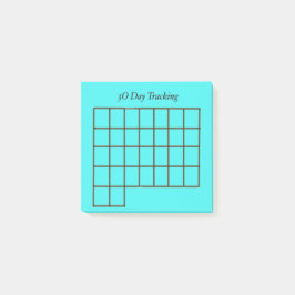 Nota pegajosa azul de luz de seguimiento de 30 día