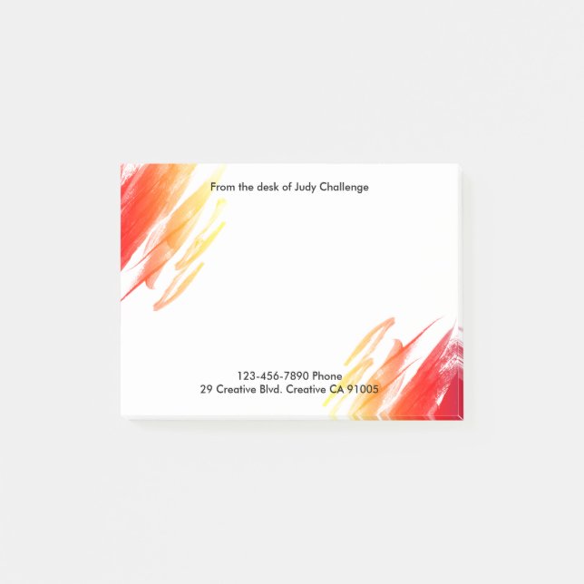 Nota pegajosa de encargo creativa Pades (Anverso)