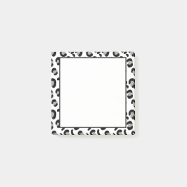 Nota pegajosa de impresión de leopardo de nieve