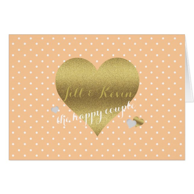 Nota personal de Bride & Co Peach y White Fiesta (Anverso (Horizontal))