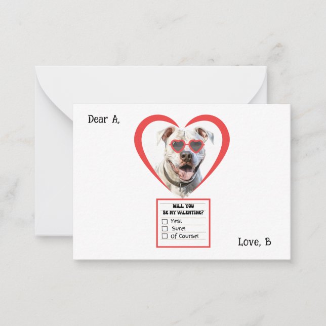 Nota personalizable del Dogo Argentino para San Va (Anverso)