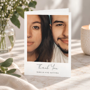 Nota personalizada de boda de foto con guión moder