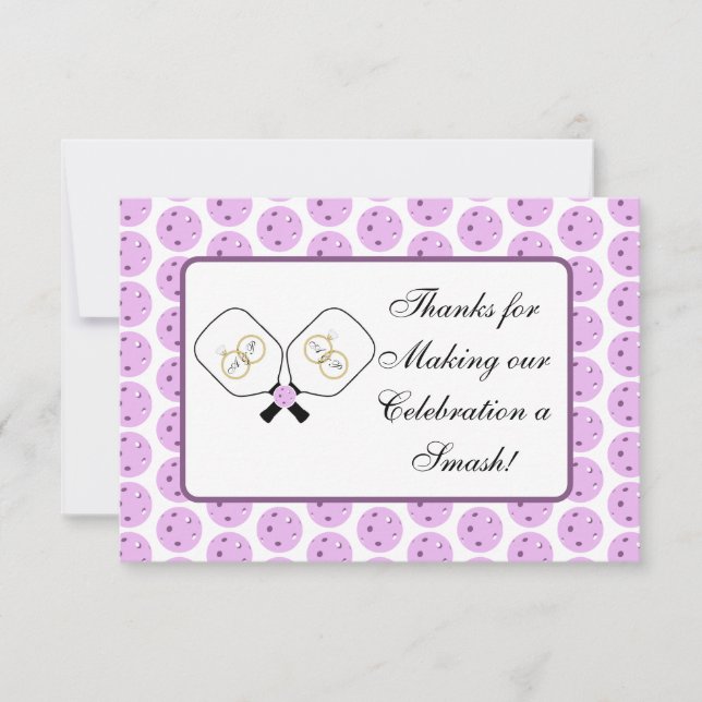 Nota personalizada de lavanda de bolas de Boda (Anverso)