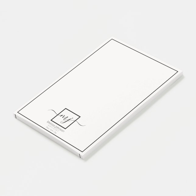 Nota personalizada elegante (En perspectiva)