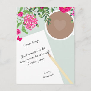 Nota personalizada floral moderna para mejor amigo