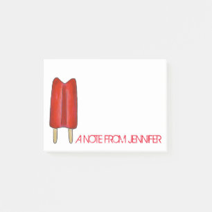 Nota personalizada Posteo popsicle de pop Twin roj