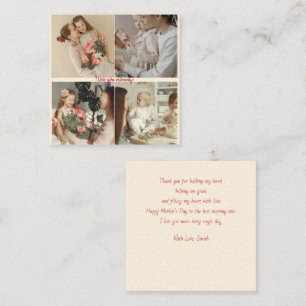 Nota plana de collage de fotos personalizadas del