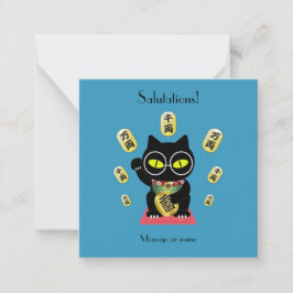 Nota plana de la policía afortunada de Maneki Neko