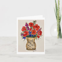 Nota plegada Dibujo original de la tarjeta de cach