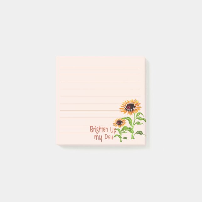 Nota Post_it de girasol (Anverso)