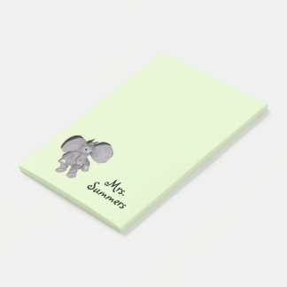 Nota posterior - Elefante y nombre del bebé