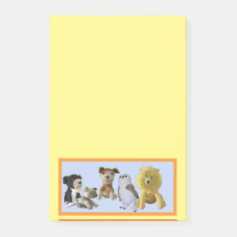 Nota posterior - Grupo de animales juguetes en el 