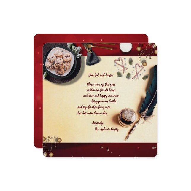 Nota Roja Divertida para la Oración de Santa para  (Anverso/Reverso In Situ)