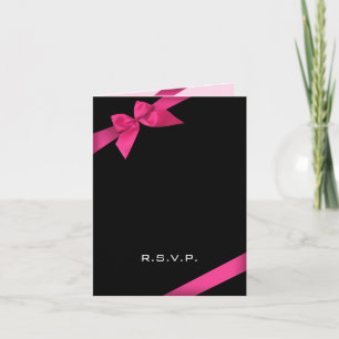Nota RSVP de cinta rosa